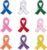 9 Piece Awareness Ribbon Brooch Pin Set for Women Men AIDS Awareness Breast Cancer Prevention Ribbon Enamel Pin Hope Jewelry Gifts Nurse Day Gifts