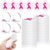 Huwena 100 Pcs Breast Cancer Awareness Accessories Gift Bulk White Pink Ribbon Breast Cancer Compact Mirror for Women Small Pocket Purse Round Portable Folding Makeup Mirror