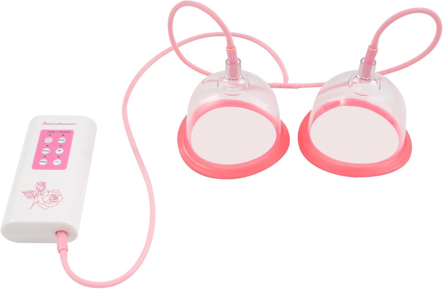 Electric Breast Machine, Chest Beauty Enlargement Machine, 2 Modes, 5 Suction Levels, USB, 15-Min Auto-Stop (B-Cup)