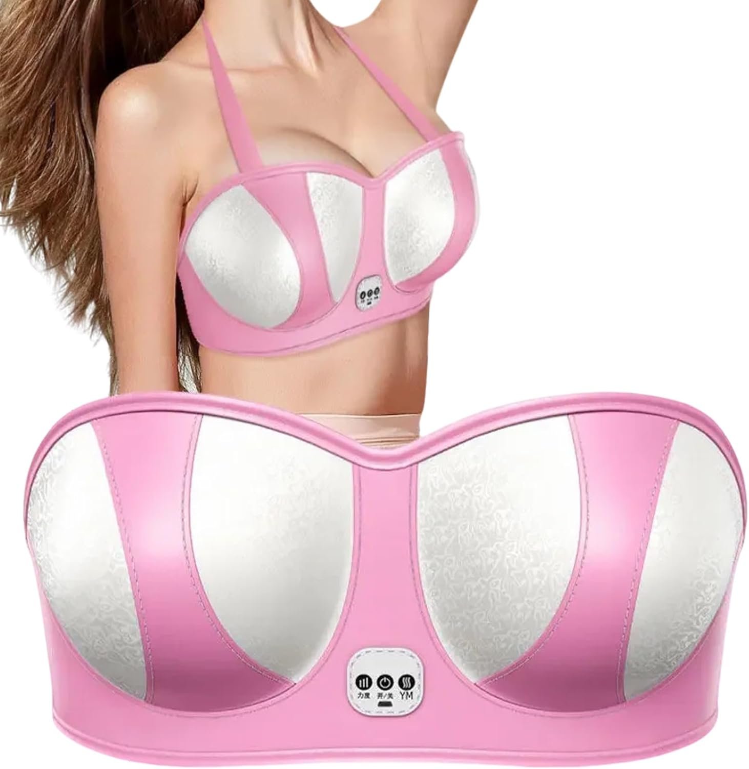 Enhancement Heated Bra Massager, USB Wireless Breast Massager for Shaping Beautiful Chest Anti Sagging, for Breast Growth and Firming