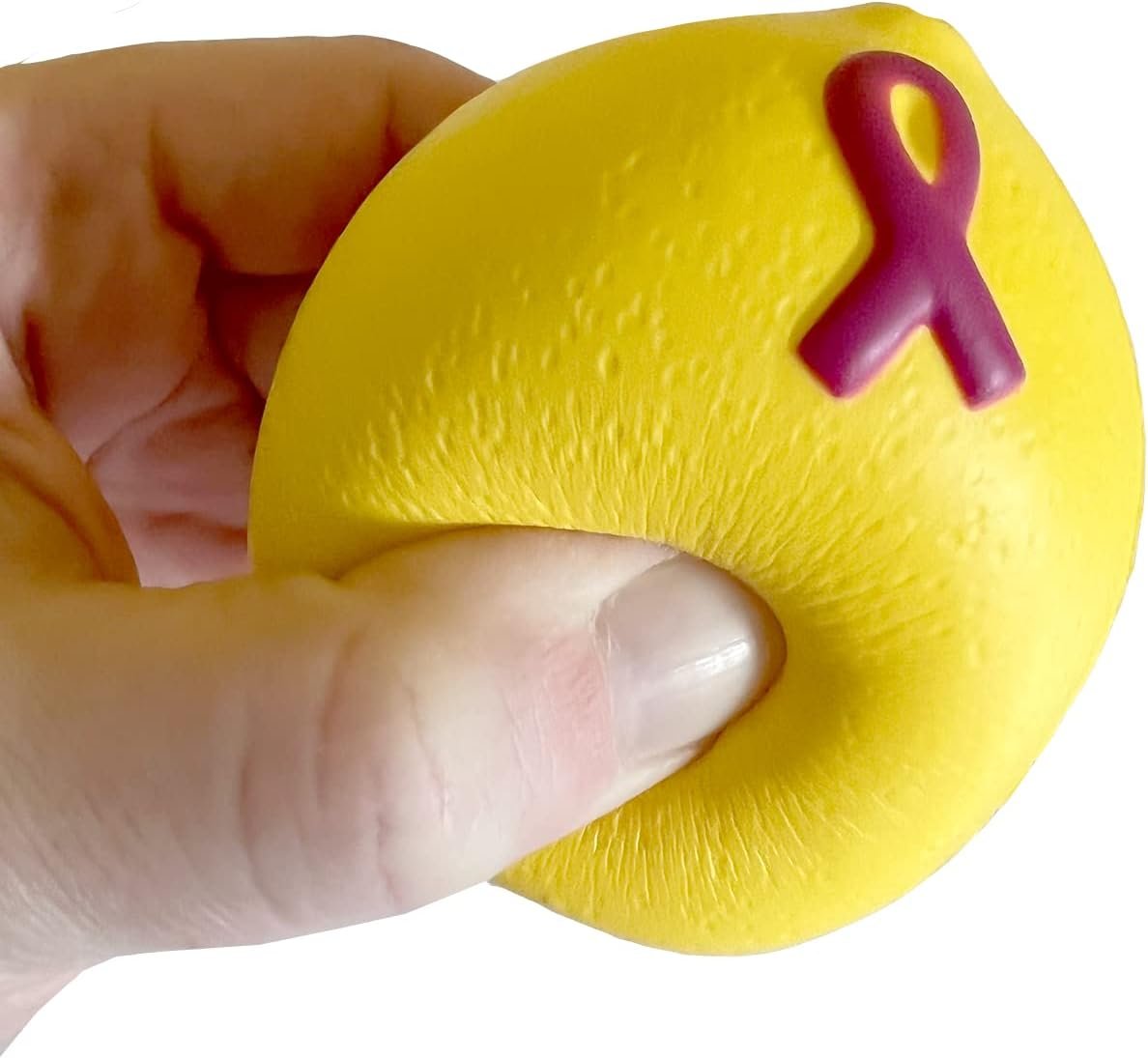 Know Your Lemons Lemon Breast Teaching Model with Lump (12 Symptoms Poster and Self-exam App Included), Yellow, Pink