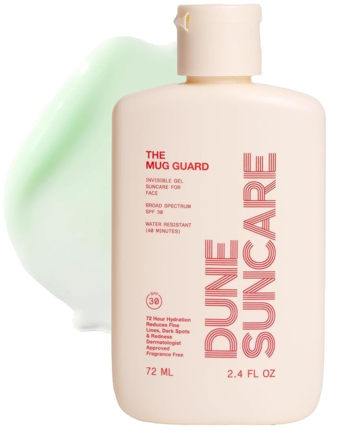 The Mug Guard Gel Sunscreen for Face – Reef Safe, Water-Resistant & Lightweight Sunscreen w/ 72 Hour Hydration – Anti-Aging, Non-Greasy Sunblock Lotion – Fragrance-Free SPF 30 Sun Lotion (2.4 Fl Oz)