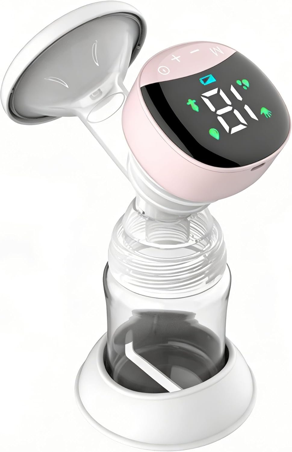 Wearable Electric Breast Pump – Portable Lightweight Breastfeeding Pump with 4 Modes & 12 Levels, 1100mAh Rechargeable Battery, Low Noise 60dB, LED Touch Screen, Powerful Suction 40-300mmHg