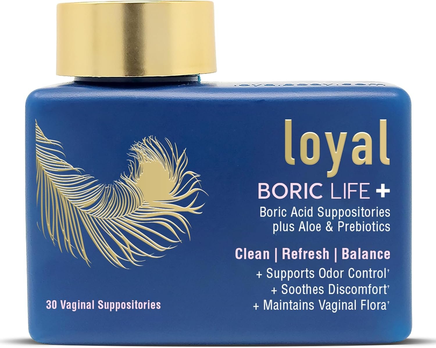 Loyal Boric Life Plus – Boric Acid Suppositories with Aloe & FOS – Supports Odor Control – Soothes Discomfort – Maintains Intimate Flora – Made in USA (30 Count)
