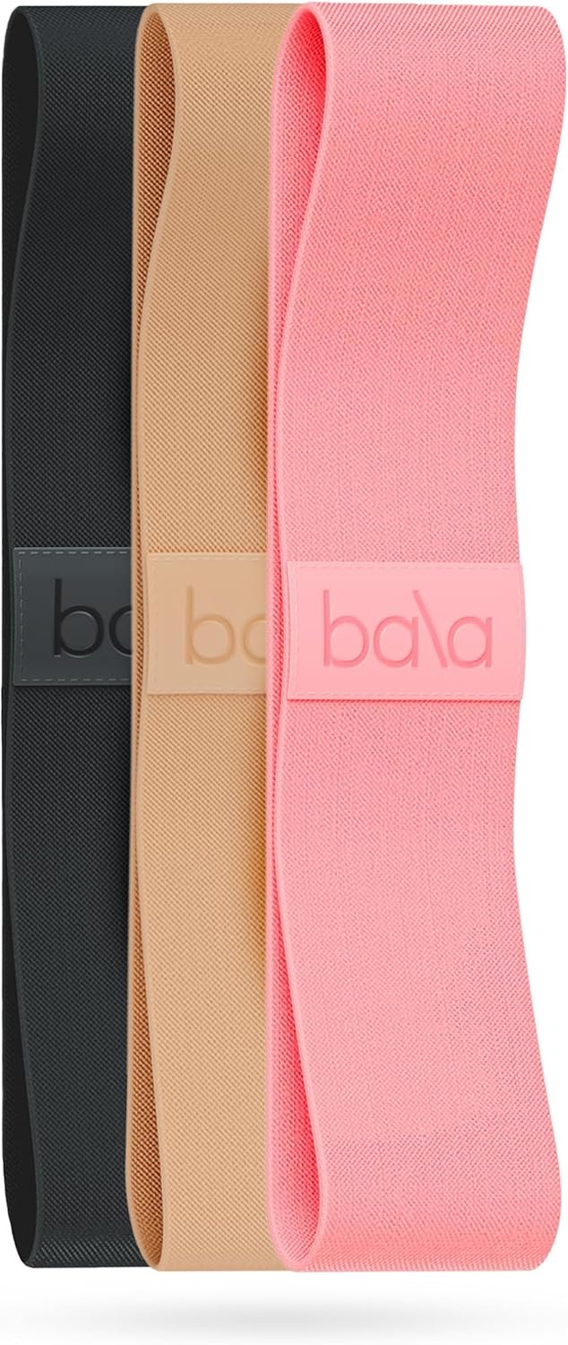 Bala Bands Resistance Bands for Women & Men – Fabric Exercise Bands for Working Out – Wrist, Ankle, Legs & Booty Bands – Workout Resistance Bands for Yoga, Pilates, Strength Training