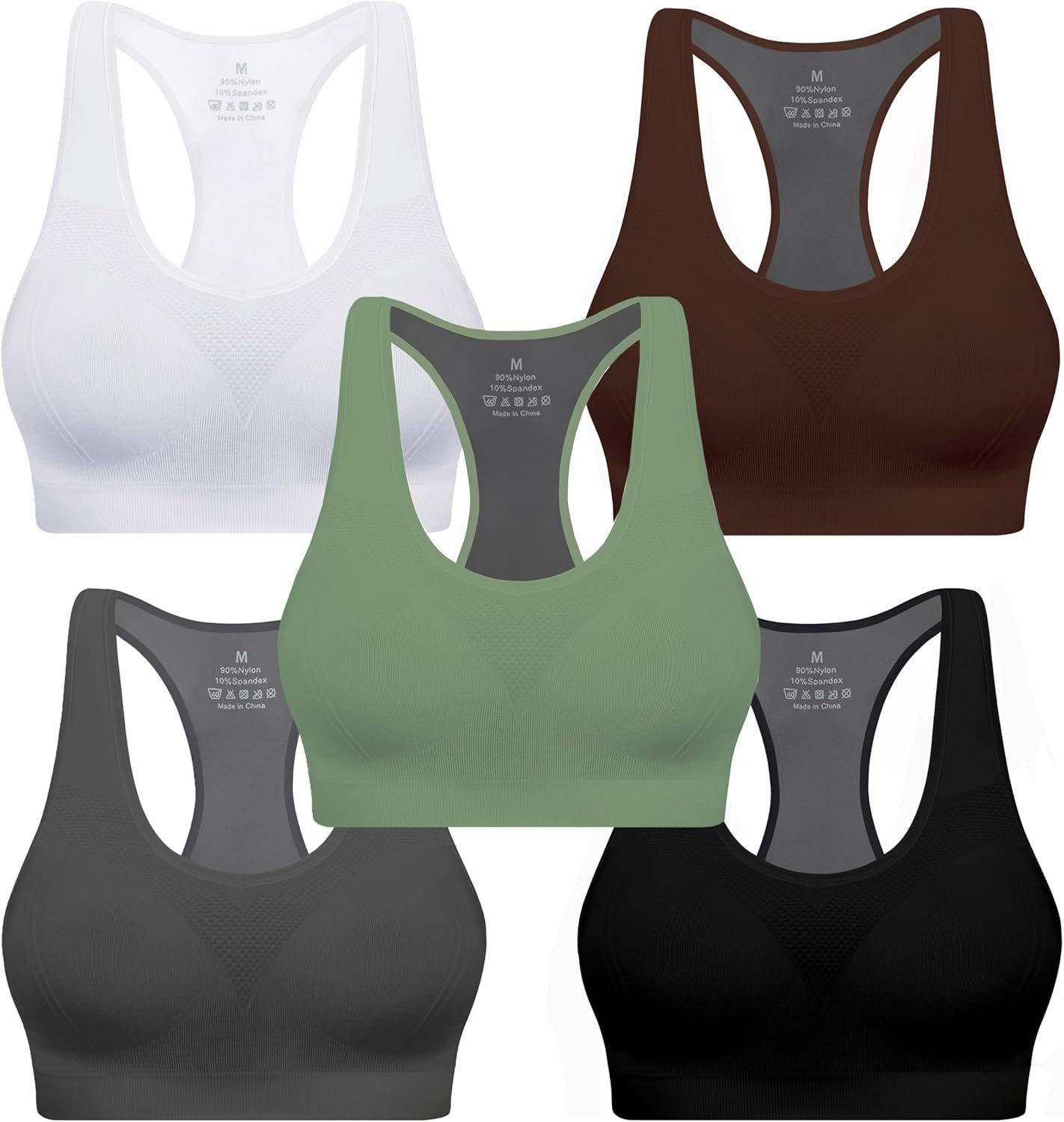 MIRITY Women Racerback Sports Bras – High Impact Workout Gym Activewear Bra