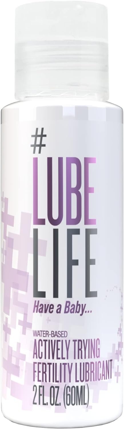 LUBELIFE Fertility Lube – Water Based Personal Lubricant for Men, Women & Couples – Pregnancy Must Haves, Sperm-Friendly, Vegan, Travel Size, 2 Fl Oz