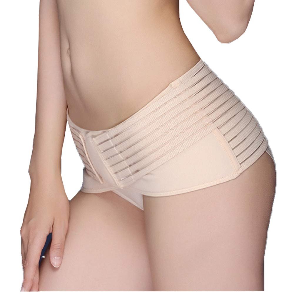 Pelvic Recovery Belt, Women Postpartum Support Band, Nude, Large