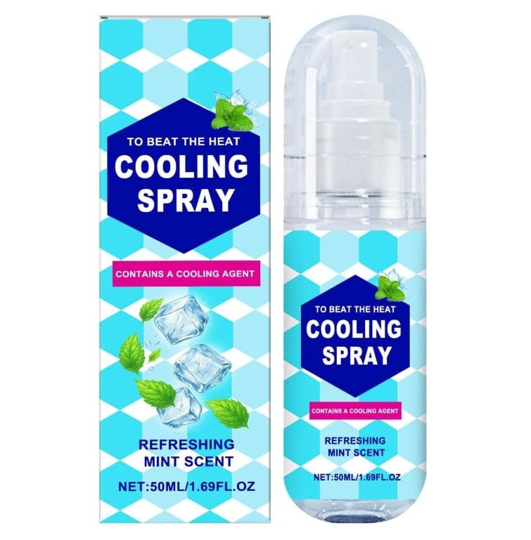 Cooling Mist Spray for Hot Weather, Natural Mint Mists, Instant Cooling Mist, Summer Cool Spray for Face and Body, Prevents Heat Stroke, Outdoor Sports & Cool Down (1)