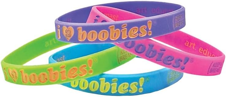 Keep A Breast i love boobies! Mini Bracelet Bundle – Neon Cactus and Neon Punch