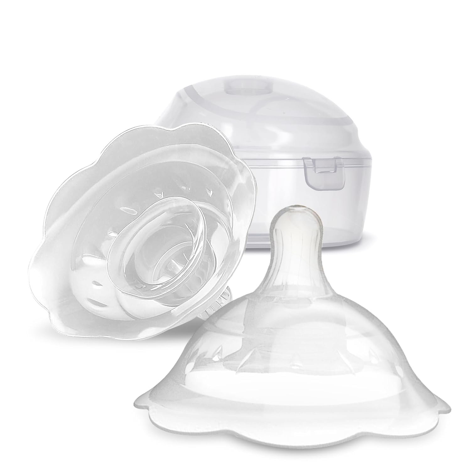 Nipple Shields for Breastfeeding Newborn – 2 Packs,Silicone Nipple Shields Breastfeeding for Baby and Mommy Breast Shell, Nipple Shield,White