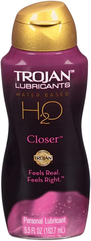 TROJAN Lubricants H2O Closer Water-Based Lubricant, Personal Lube, 5.5 fl oz
