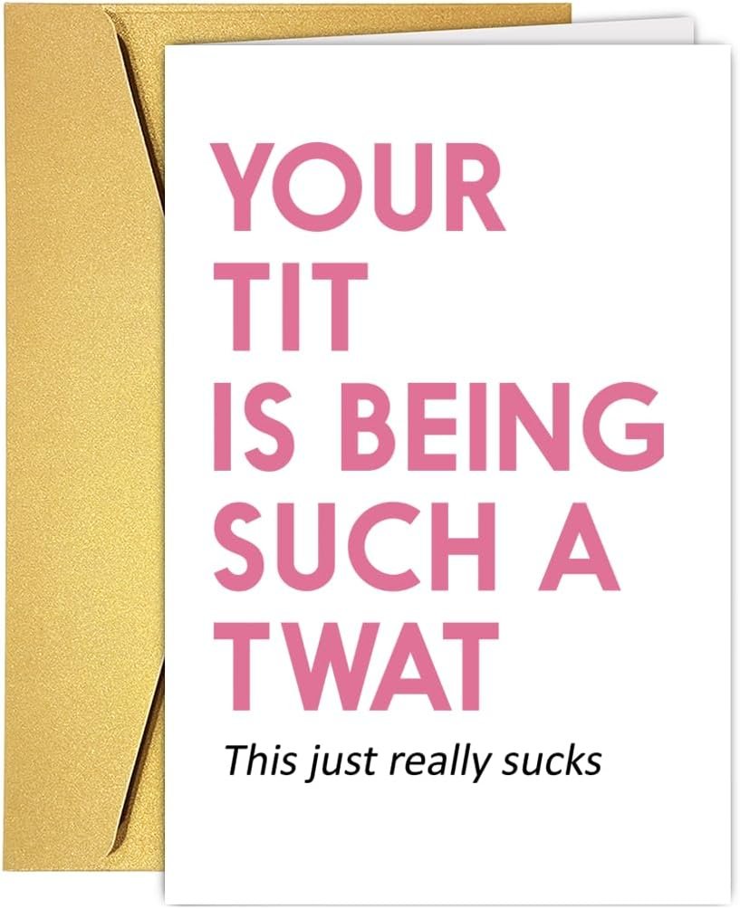 Funny Breast Cancer Encouragement Card for Her, Breast Cancer Support Card&Gift for Bestie Friend Sister Previvor, BCRC Cards, Mammogram Gift