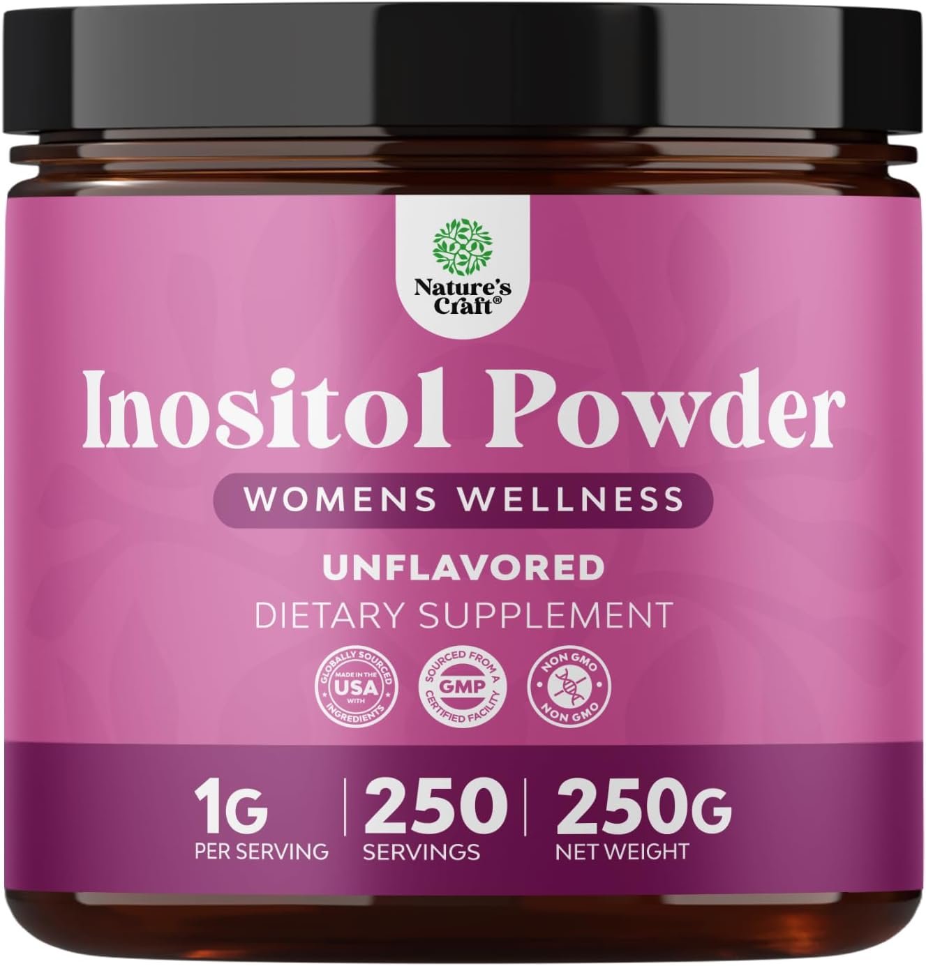 Premium Myo-Inositol & D-Chiro Inositol Powder – Fertility Support Supplement with Myo Inositol – Restore Hormone Balance & Clarity – Provides Ovarian Support – Inositol Supplement for Women – 250g