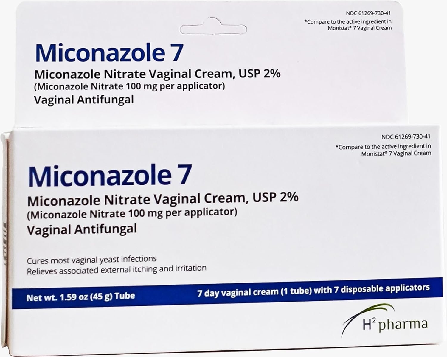 h2 pharma Miconazole 7 – Miconazole Nitrate Cream, USP 2%, 1.59 oz Tube