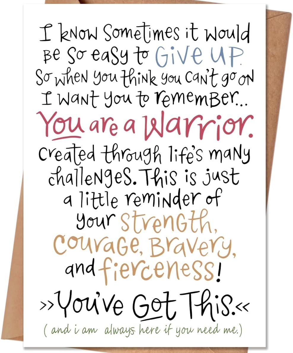 Encouragement Card for Women Men, Get Well Soon Card Gift, Affirmation Card