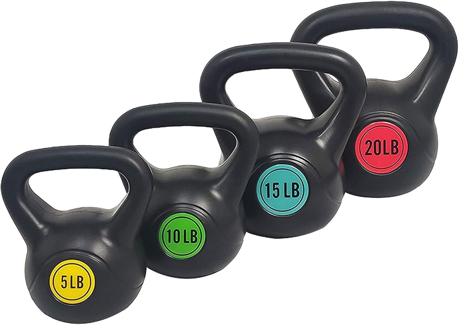 BalanceFrom Kettlebell Sets 30lbs, 45lbs, 50lbs, 75lbs 3 or 4 Piece Strength Training Kettlebells Weight Set, Multiple Sizes