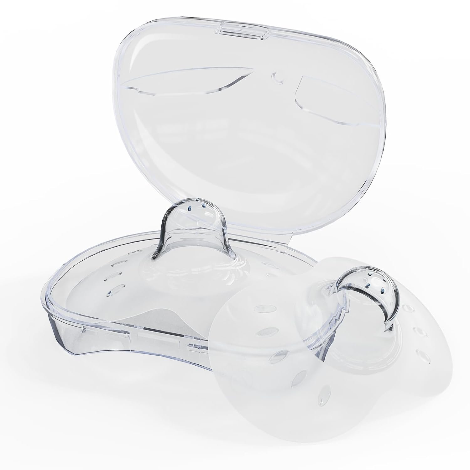 Nipple Shields for Breastfeeding Newborn Breast Pads Nipple Shield Nipple Pads for Breastfeeding Breast Feeding Covers for Women Breasteeding Cover Reusable with Clear Case 17mm