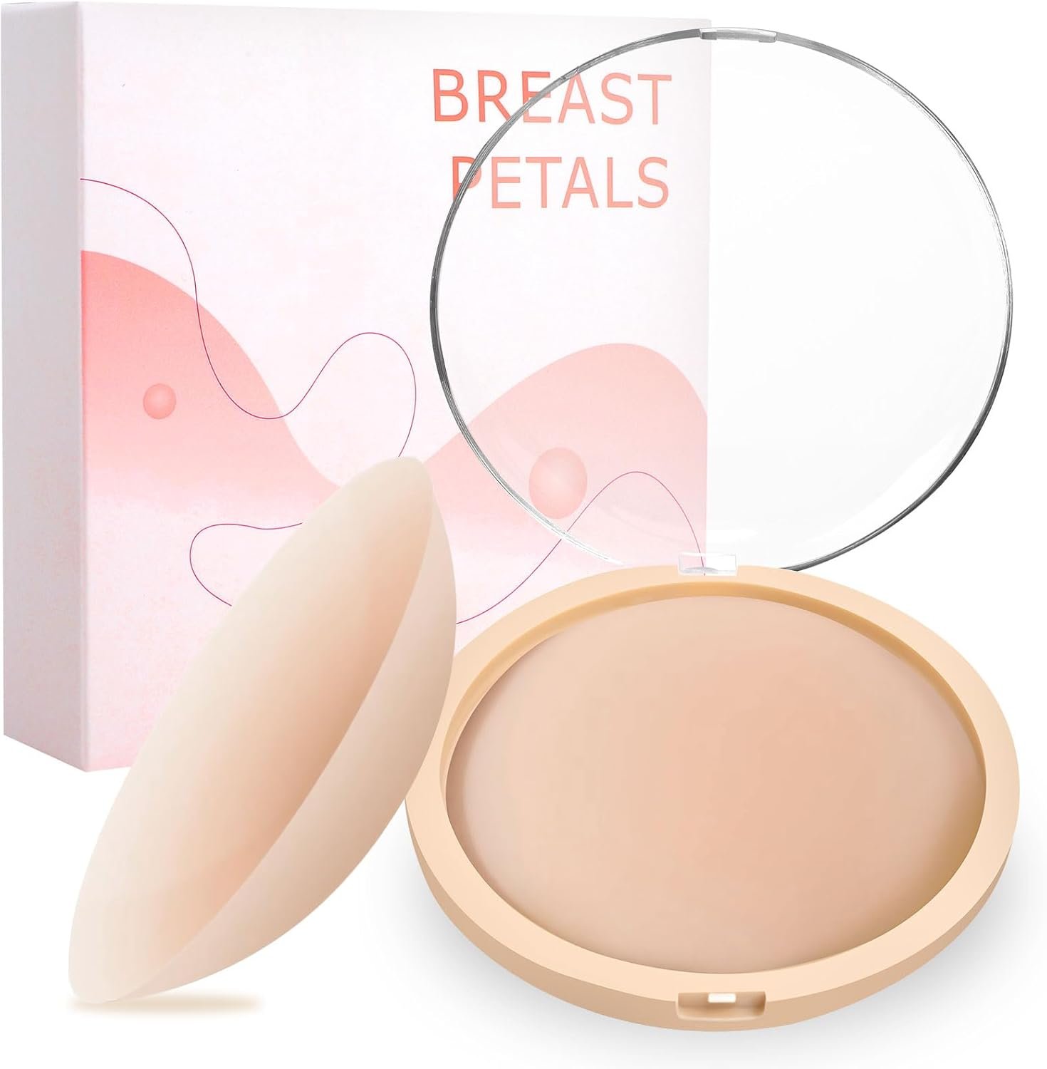 Fanceasily Nipple Covers for Women – Reusable Sticky Pasties Nipple Covers,Waterproof Silicone Nipple Cover with Travel Case