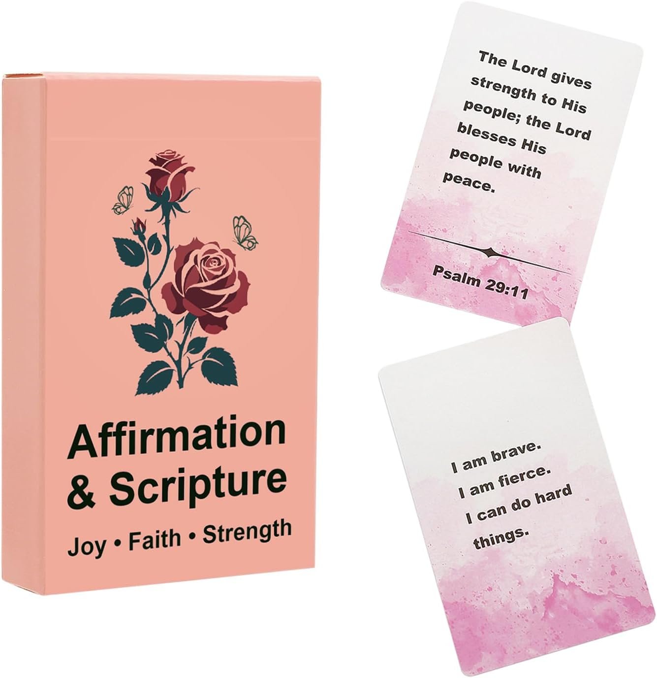 Lapsia 55 Double-Sided Bible Verse & Affirmation Cards – Inspirational Scripture Gifts for Women, Daily Encouragement & Christian Quotes – Birthday, Easter, Mothers Day, Christmas Gift
