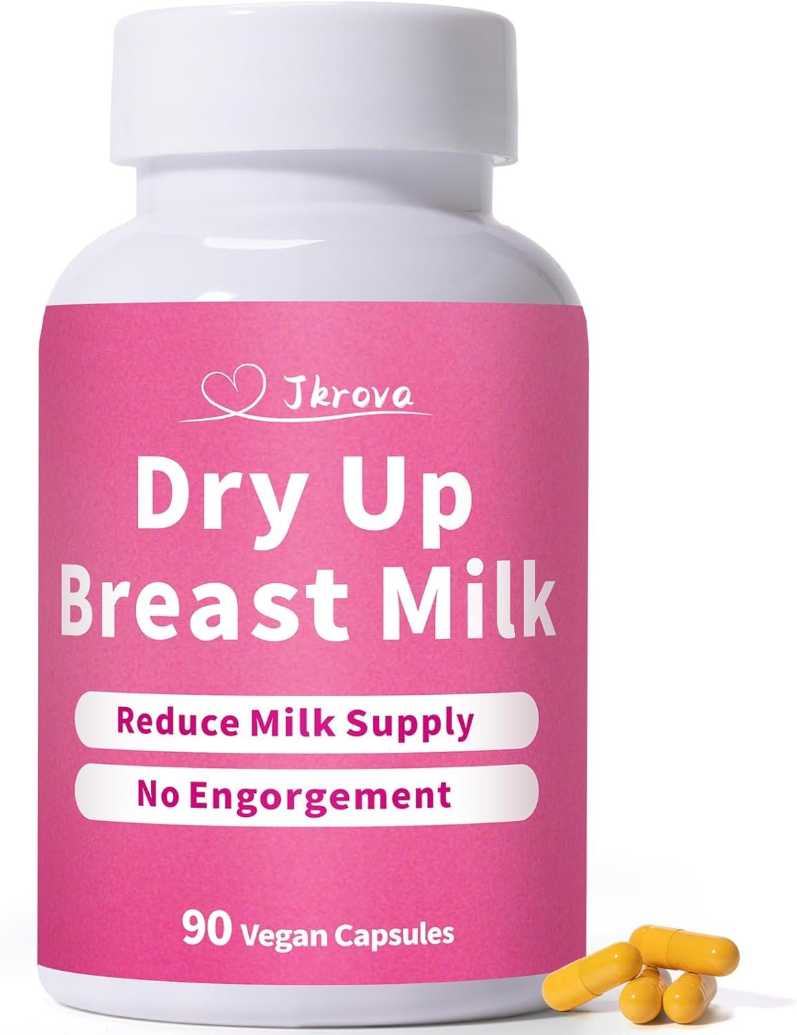 Dry Up Breastmilk Fast, Dry Up Milk Supply, Stop Breastfeeding Products for Women, Stopper Pumping & No Engorgement, Fast Milk Flow Reduction, 90 Capsules