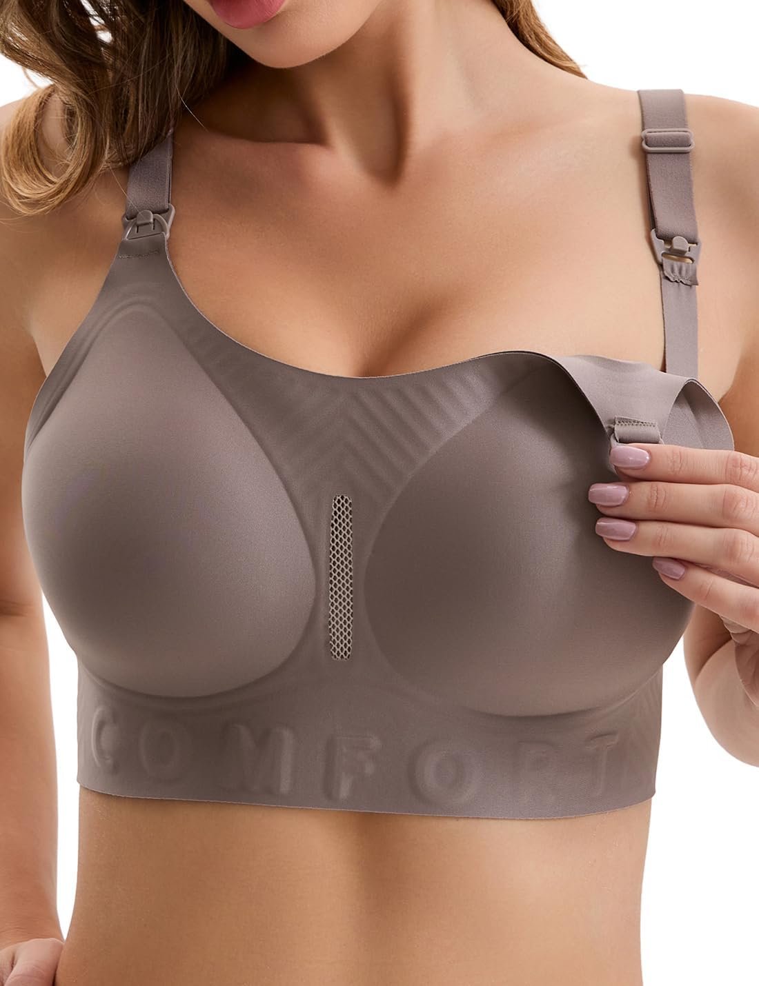 Smooth Nursing Bras for Breastfeeding Seamless Maternity Bras for Pregnancy Wireless Bralette with Extra Bra Extender