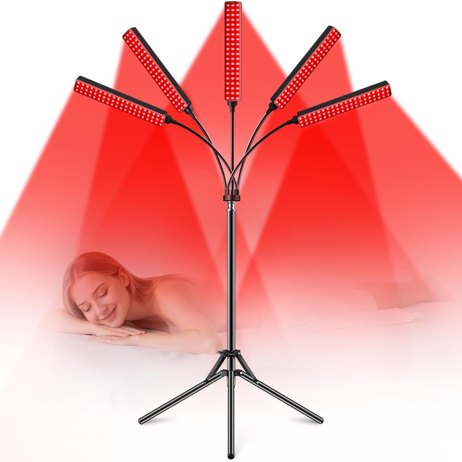 Red Light Therapy for Body Face Infrared Light Therapy for Body with 660nm & 850nm Near Infrared LED Red Light Therapy 5 Heads Light at Home Idea Gift for Women Wife Mom Sister Girlfriend