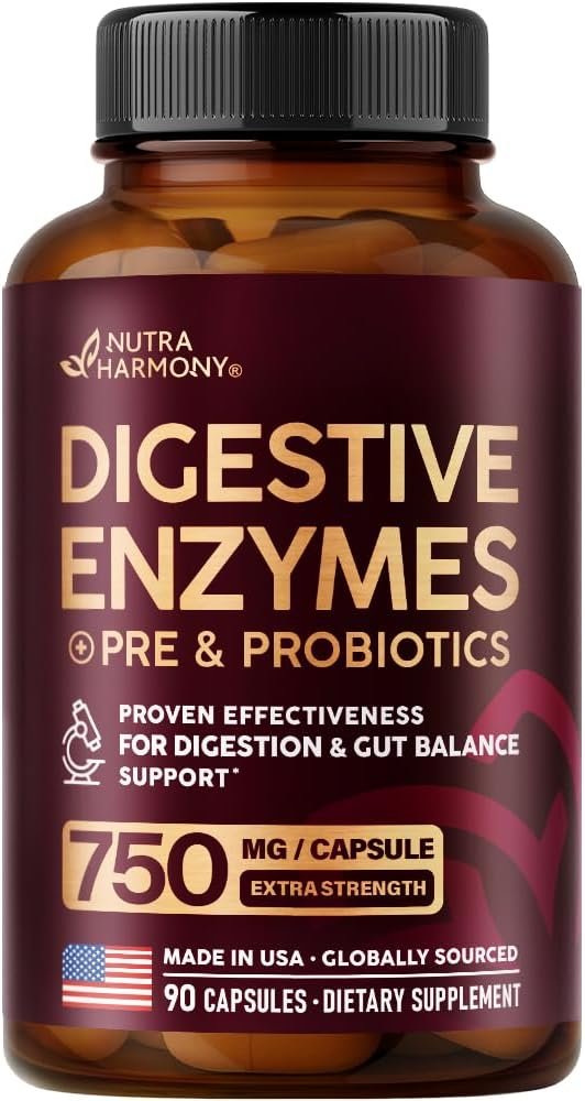 Digestive Enzymes for Women – Multi Digestive Enzymes | Papaya | Bromelain | Probiotic & Prebiotics – Gut & Digestion Support, Bloating Relief – Vegan, Lab Tested – 90 Capsules, 3 Month Supply