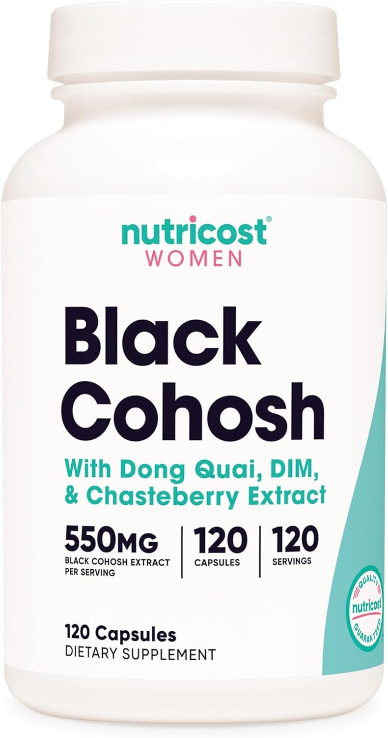 Nutricost Black Cohosh for Women 660mg, 120 Capsules – with Don Quai, DIM, and Chaste Berry, Veggie Caps, Non-GMO, Gluten Free