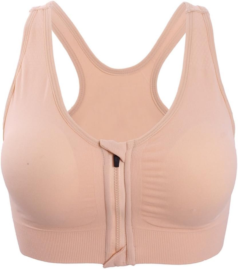 Hiking Gril Women’s Zip Front Sports Bra Wireless Post-Surgery Yoga Bras