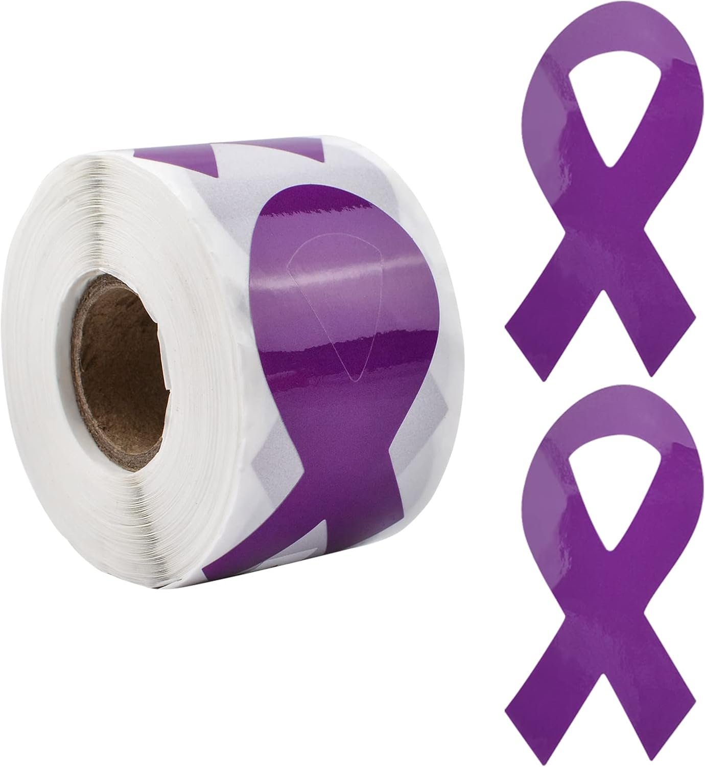 Ribbon Sticker, 250 Pcs Awareness Ribbon Stickers Hope Faith Awareness Ribbon Package Sealing for Event Gift Letter Bags