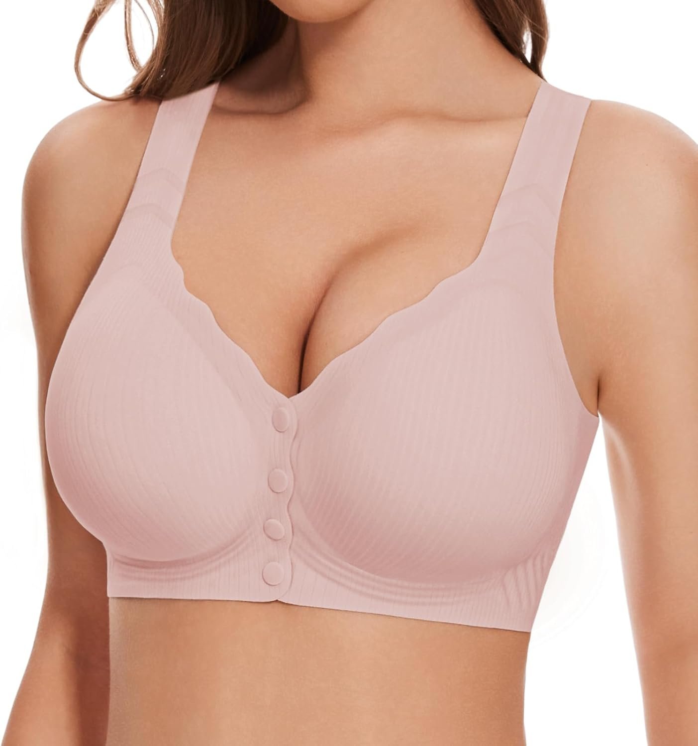 Seamless Front Close Bras for Women Post Surgery Full Coverage Moisture Wicking Comfort Supportive Convenient Bralettes