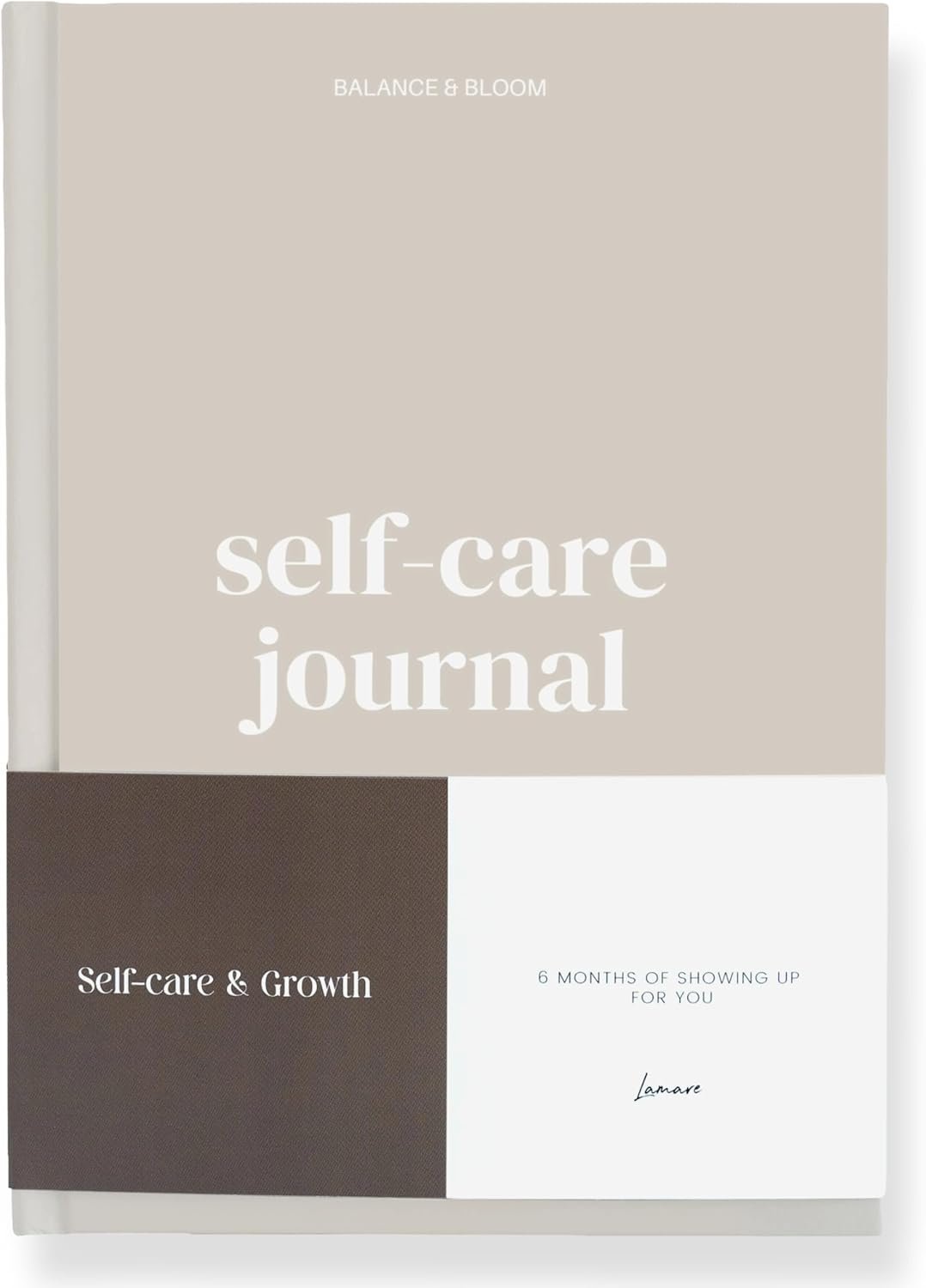 Lamare Self Care Journal for Women – 6 Month Guided Self Love Workbook for Women for Mindfulness, Clarity & Intentional Living – Womens Self Care Gifts – Taupe