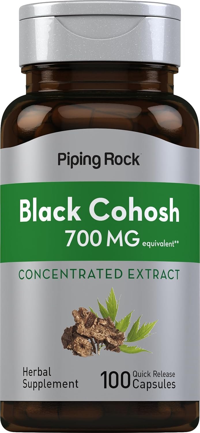 Piping Rock Black Cohosh Root Extract | 100 Capsules | Concentrated | Non-GMO, Gluten Free Supplement
