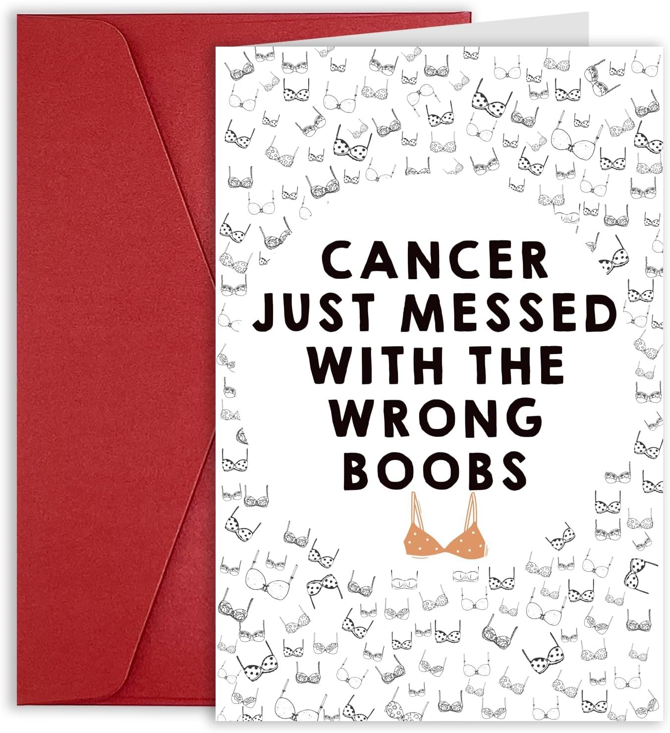 Breast Cancer Support Card Gifts, Funny Breast Cancer Encouragement Get Well Soon Gifts For Her Women, Humor Get Well Soon Card For Women