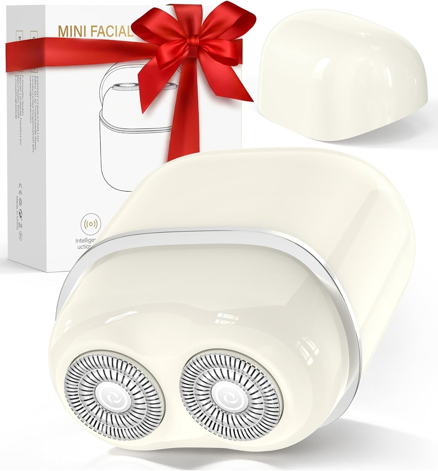 Facial Hair Removal for Women Face: Portable Painless Face Shaver with 2 Dual Blades – Rechargeable Hair Remover Device for Peach Fuzz Upper Lip Chin – Ideal for Travel/Makeup Prep