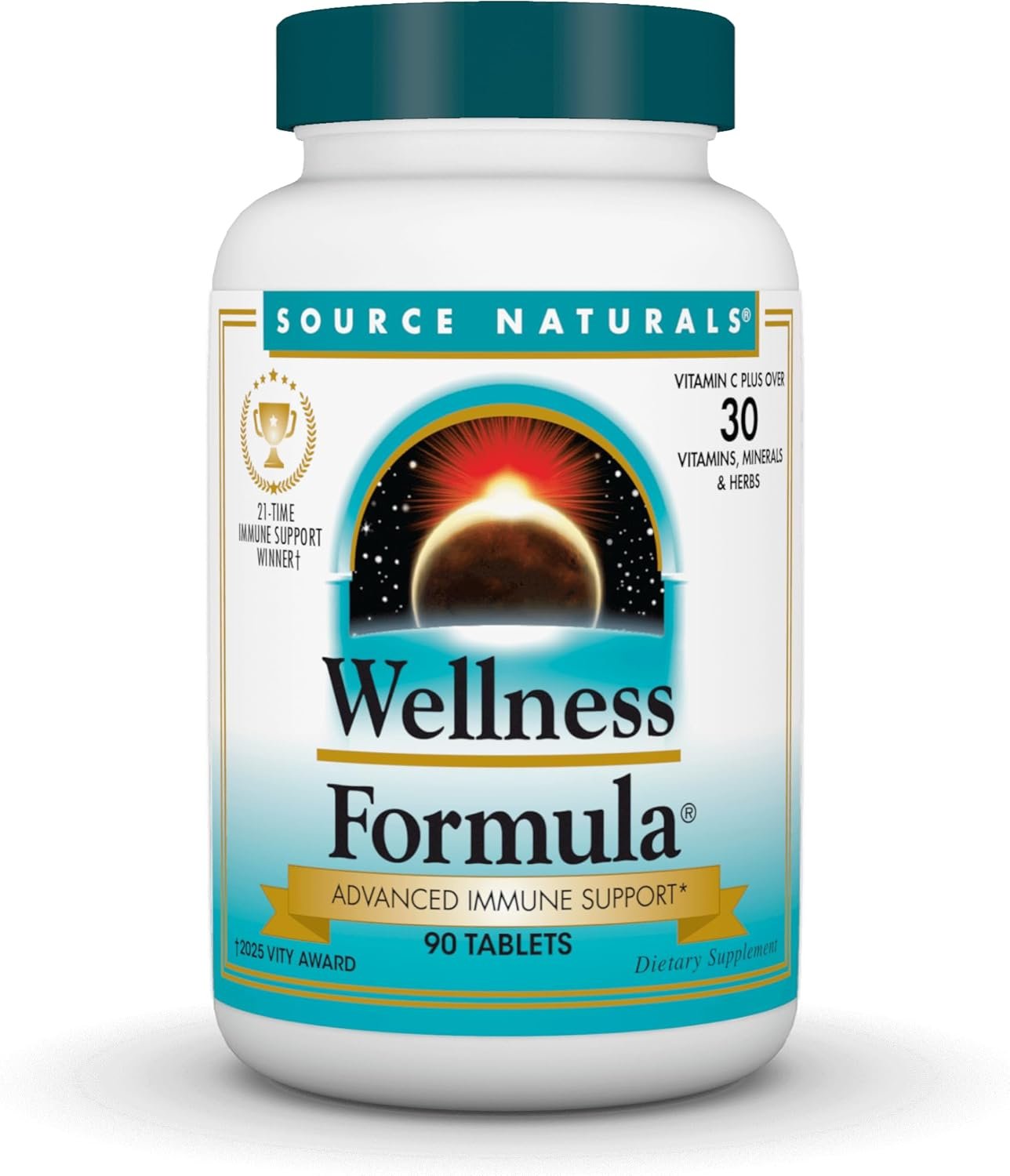 Source Naturals Wellness Formula Bio-Aligned Vitamins & Herbal Defense – Immune System Support Supplement & Immunity Booster* – 90 Tablets