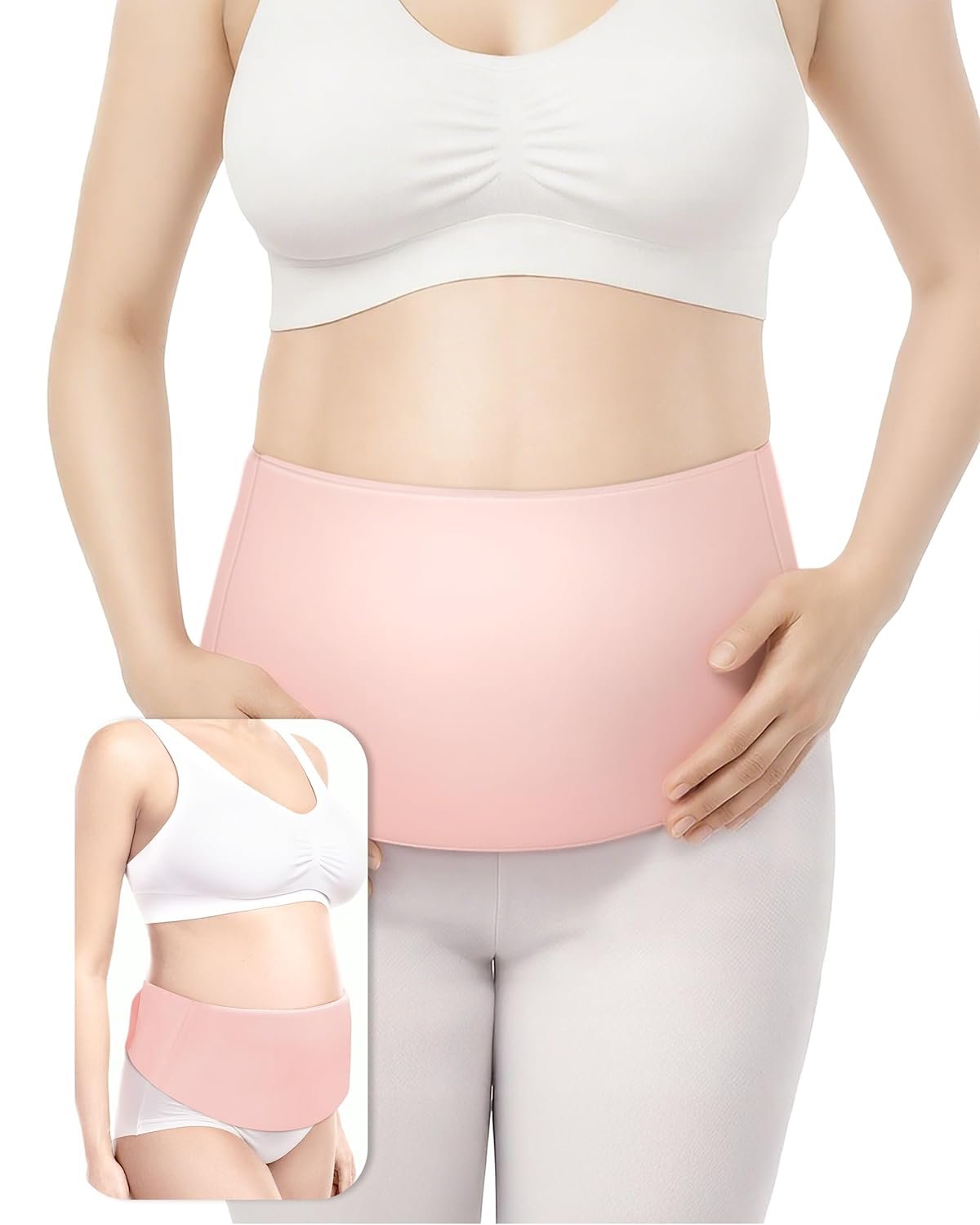 Hysterectomy & C-Section Belly Binder for Post-Op, Hot & Cold Therapy Ice Pack Waist Belt, Lycra Fabric Gel Pad for Incision Protection, Reusable Cooling Wrap for Surgery Pain Relief,Adjustable 28-47″