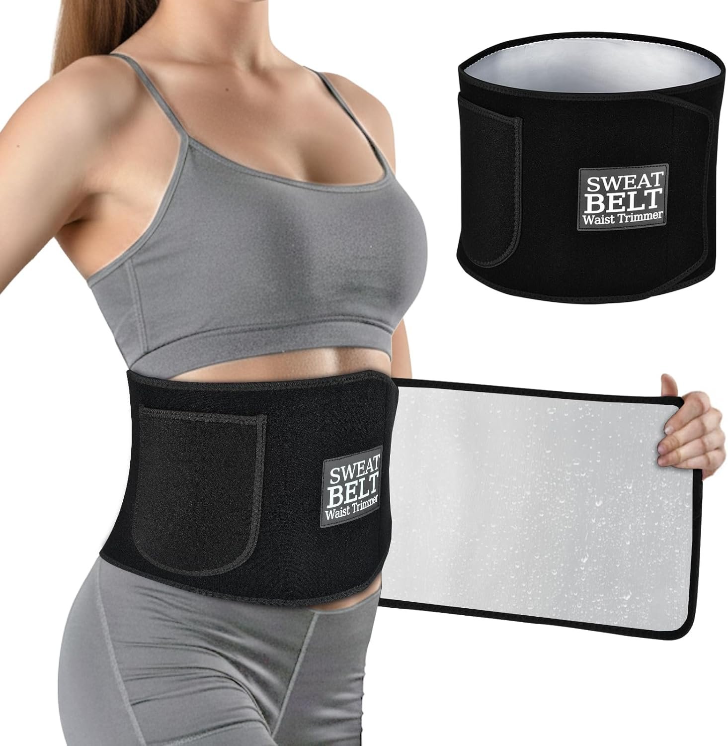 LKV Waist Trainer for Women Lower Belly Fat, Waist Trimmer Sweat Belt for Workout, Waist Sweat Band Body Shaper for Women
