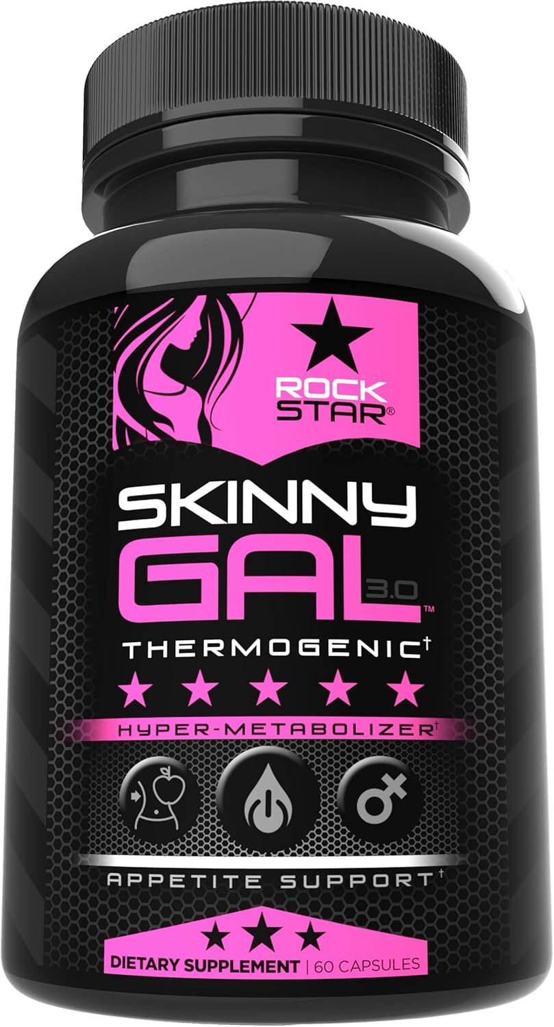Weight Loss Pills for Women – Rockstar Skinny Gal Thermogenic Fat Burner, Fast-Acting Appetite Suppressant & Metabolism Booster, Max Strength, Keto Friendly