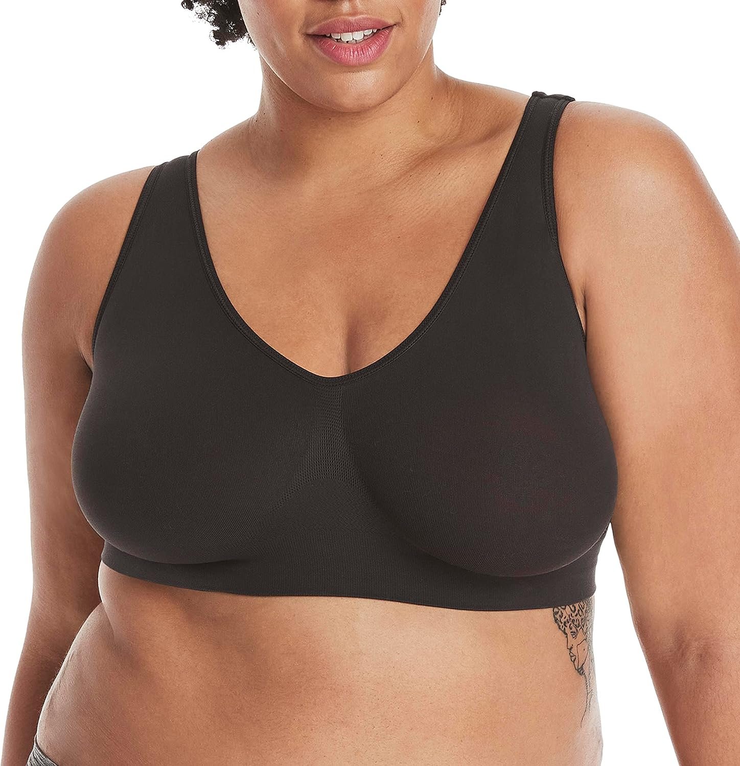 Hanes Women’s Cozy Wireless Bra, Full-Coverage Pullover Bra, Seamless T-Shirt Bra