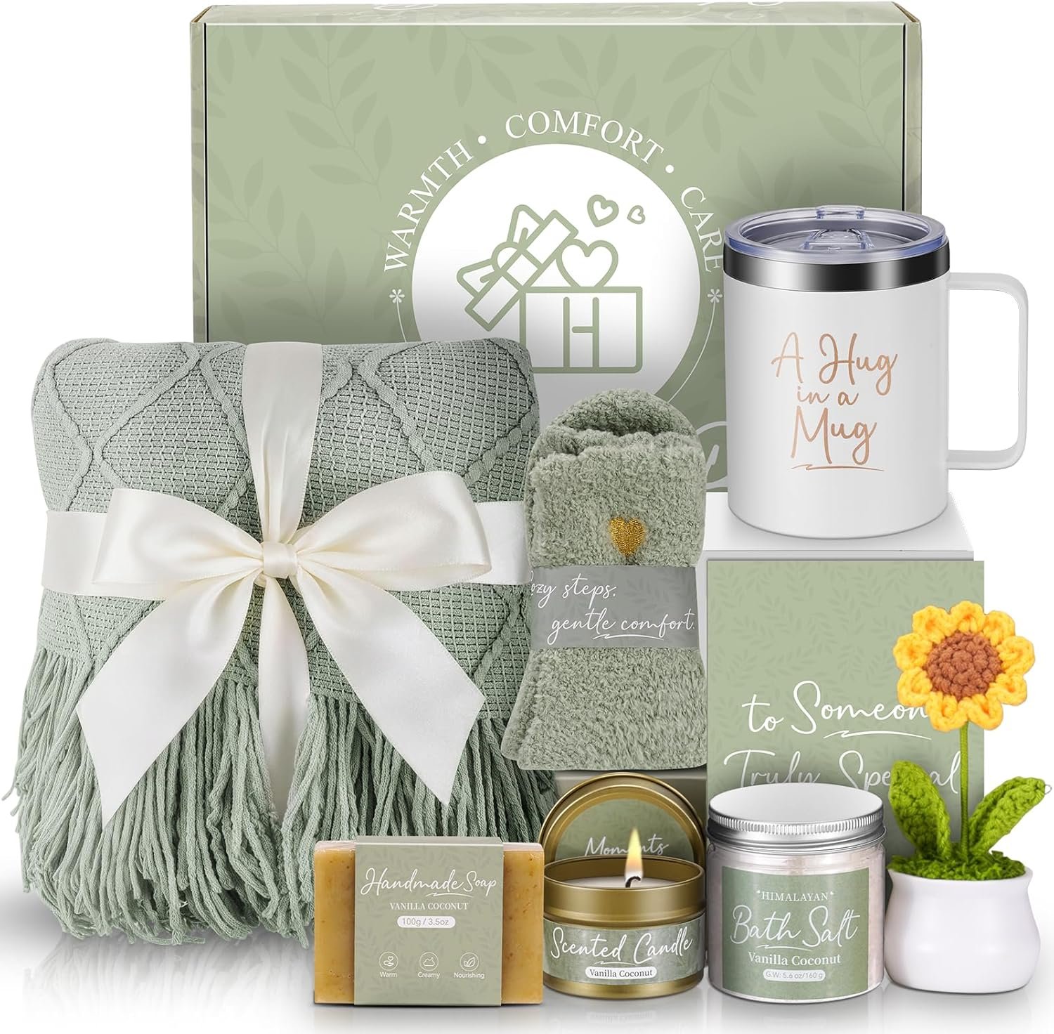Get Well Gifts for Women After Surgery, Sending Sunshine Gift Baskets for Mom Women Her Best Friend Wife Daughter Birthday Gifts Self Care Kit, Get Well Soon Spa Basket Care Package