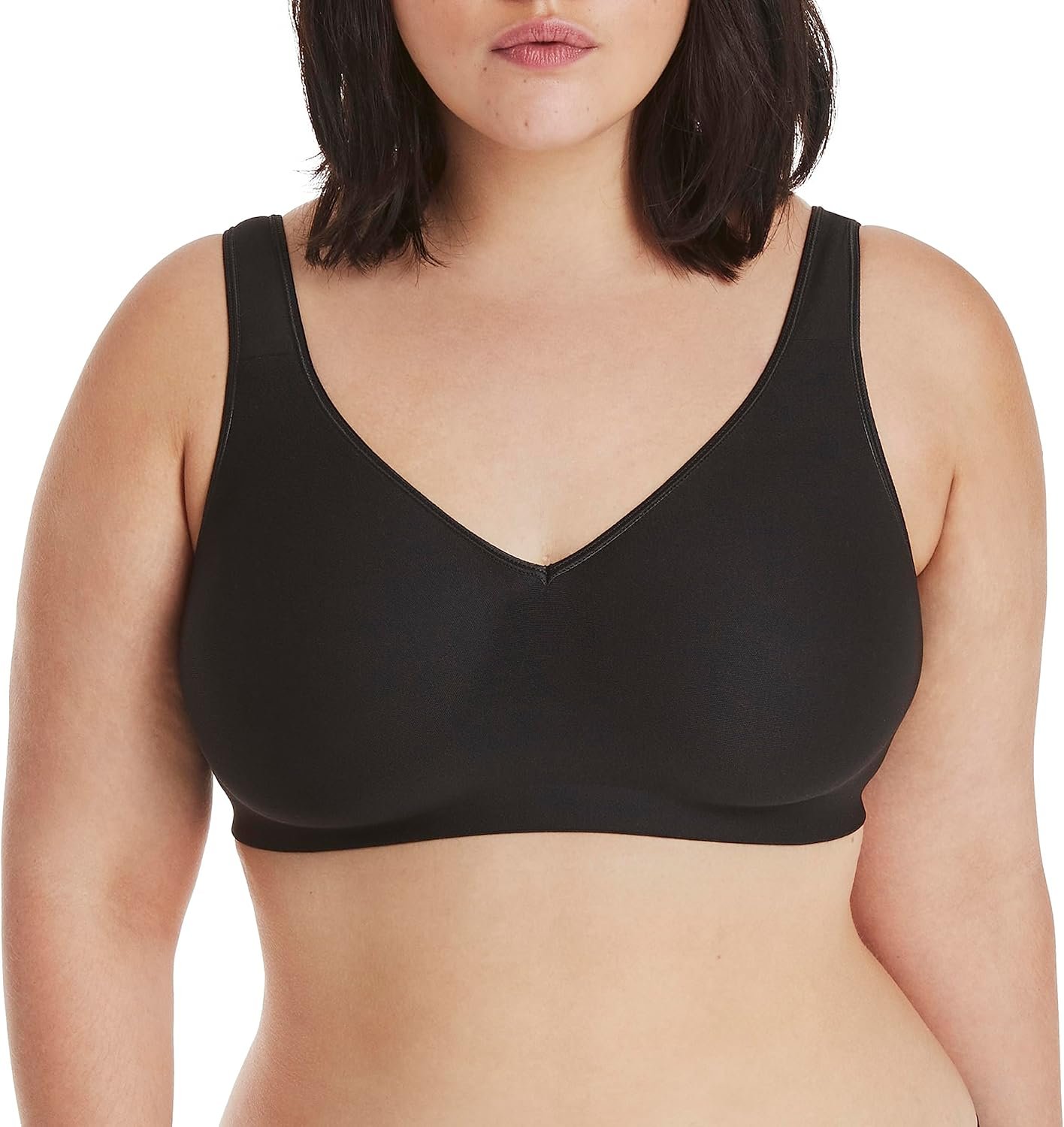 Hanes Women’s Wireless Bra, Smooth Comfort Full-Coverage T-Shirt Bra for Women, Single Or 2-Pack