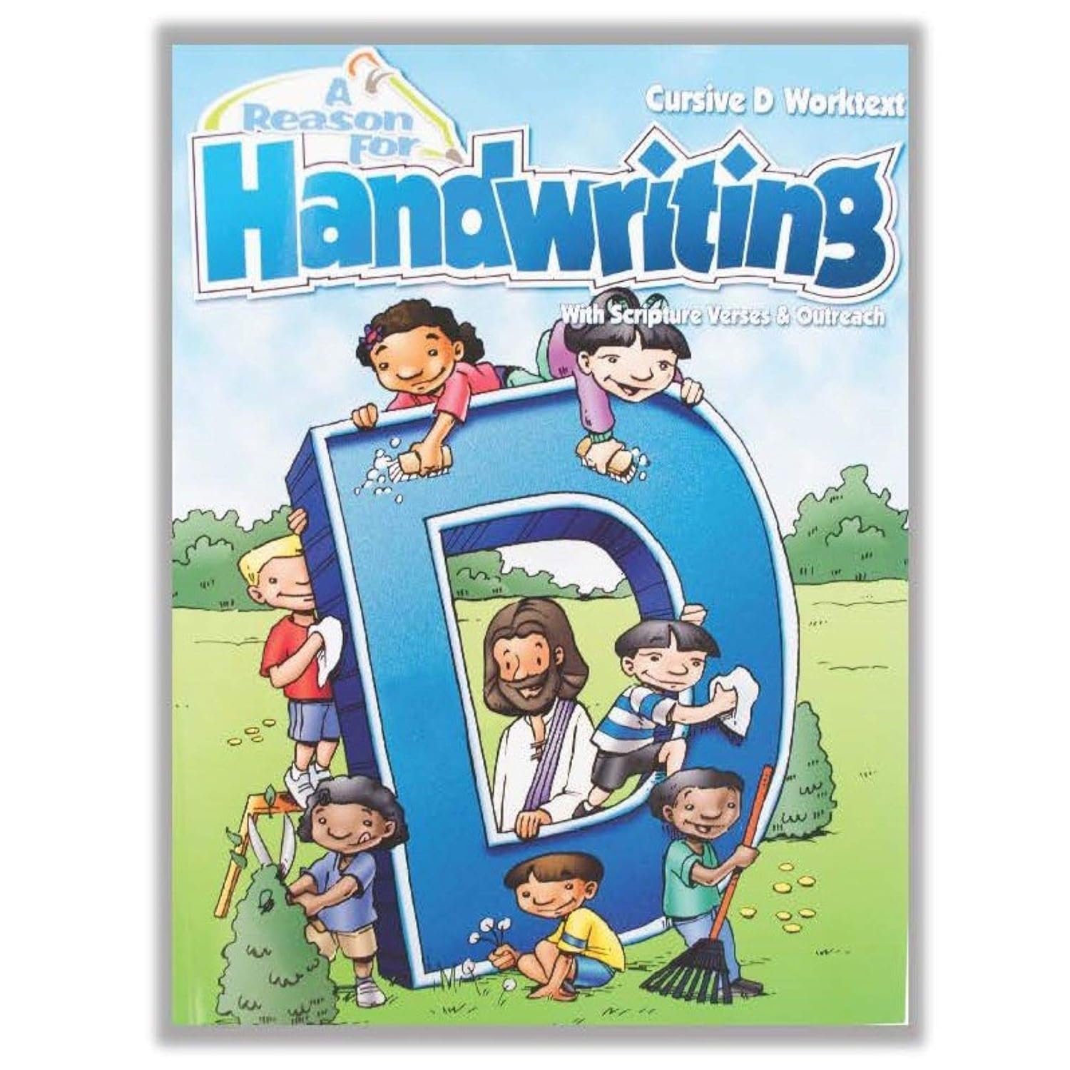 4th Grade Cursive Handwriting Workbook Level D by A Reason For – Learning Workbooks for Kids Age 8-10 – Practice Paper Books for Fourth Grader – Homeschool Resource to Learn Scripture