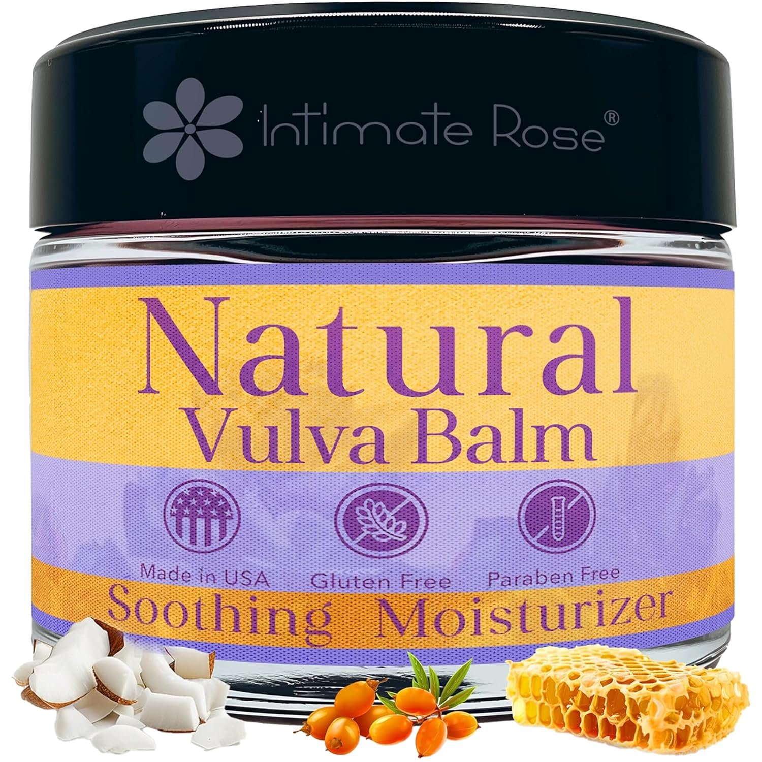 Vulva Balm & Organic Vaginal Moisturizer for Women: Natural Vulva Moisturizer & Vulva Cream for Dryness on Intimate Skin – NON Estrogen Cream – Perfect for Menopause & Shaving Rash Relief