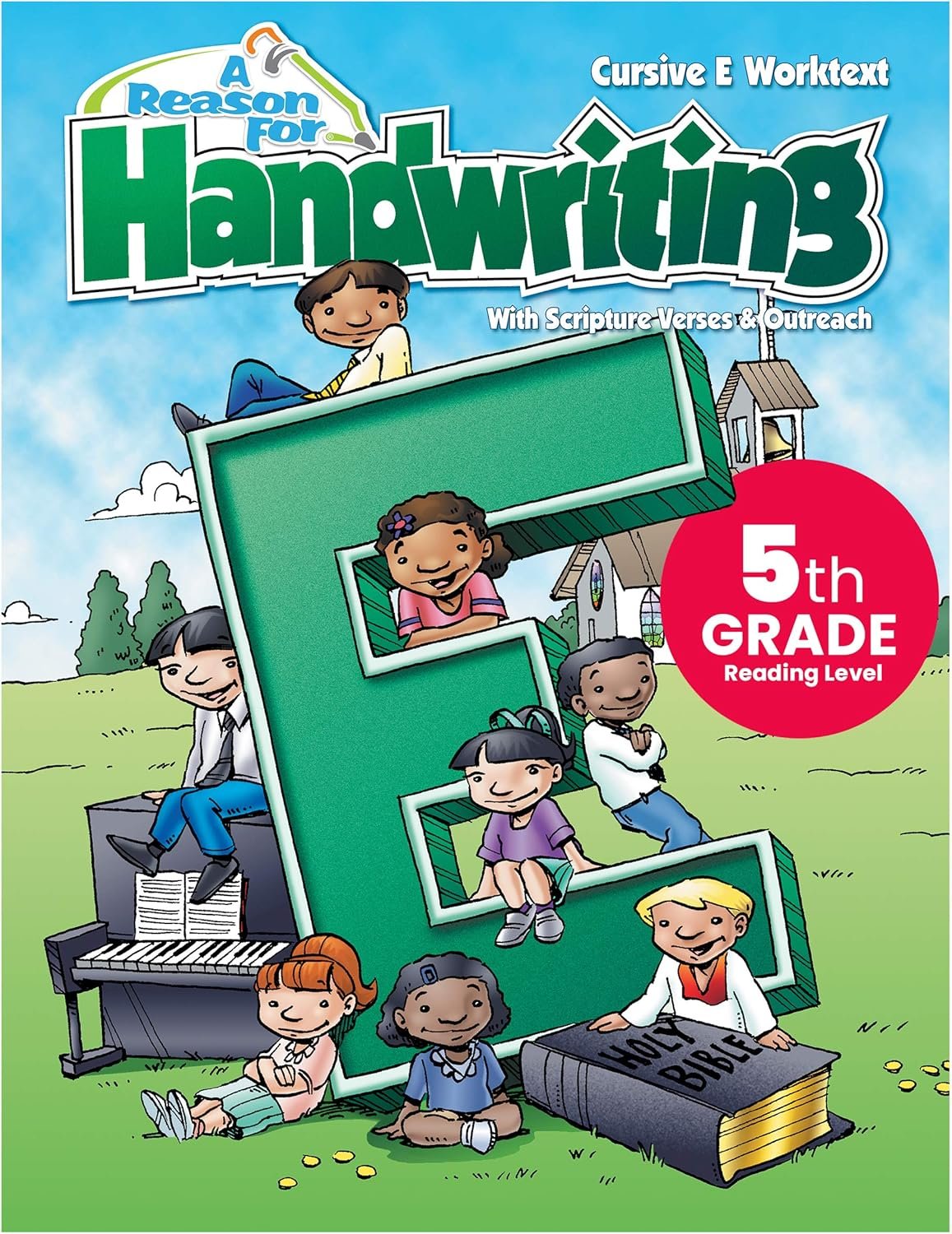 5th Grade Cursive Handwriting Workbook Level E by A Reason For – Learning Workbooks for Kids Age 9-11 – Practice Paper Books for Spelling and Reading for Fifth Grader – Homeschool Resource to Learn