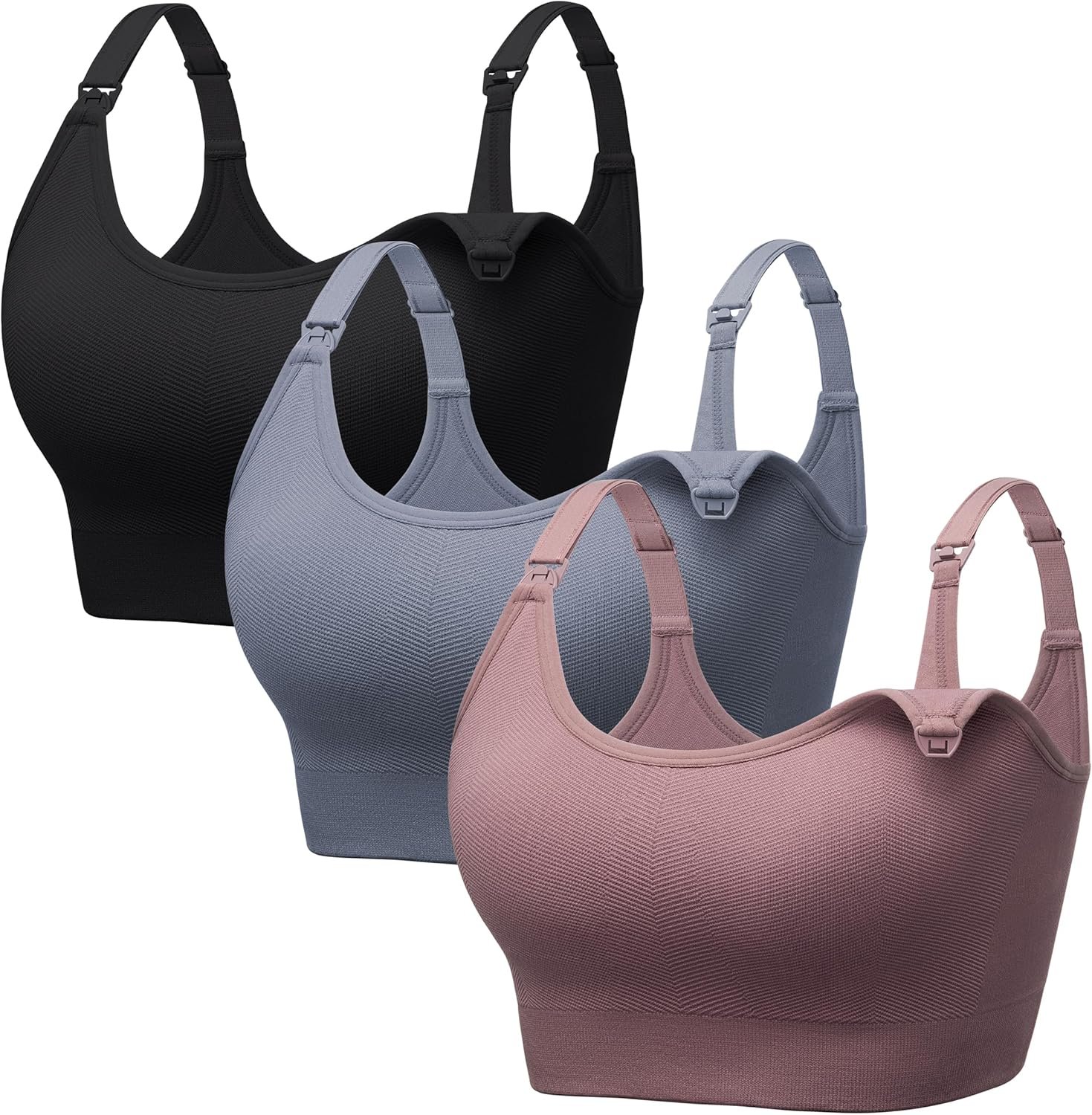 Angelhood Non-Padded Minimizer Nursing Bras for Breastfeeding Support Maternity Sports T-Shirt Bras Wireless Sleep Bralettes